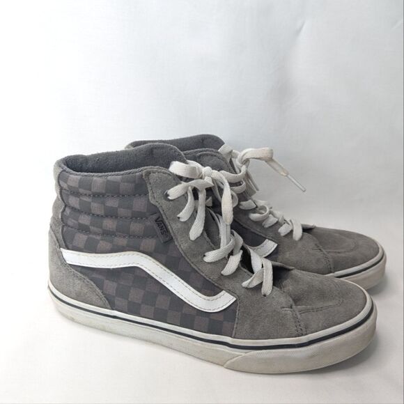 Vans Hi Top Checkered Lace Up Sneaker Athletic Shoes - Picture 4 of 8
